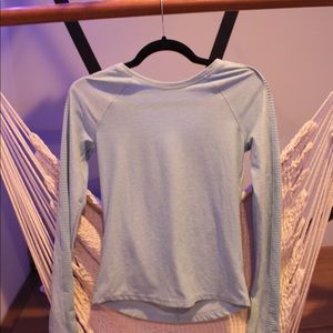 OLD NAVY ACTIVE LIGHT BLUE LONG SLEEVE CUTOUT GIRLS XXL